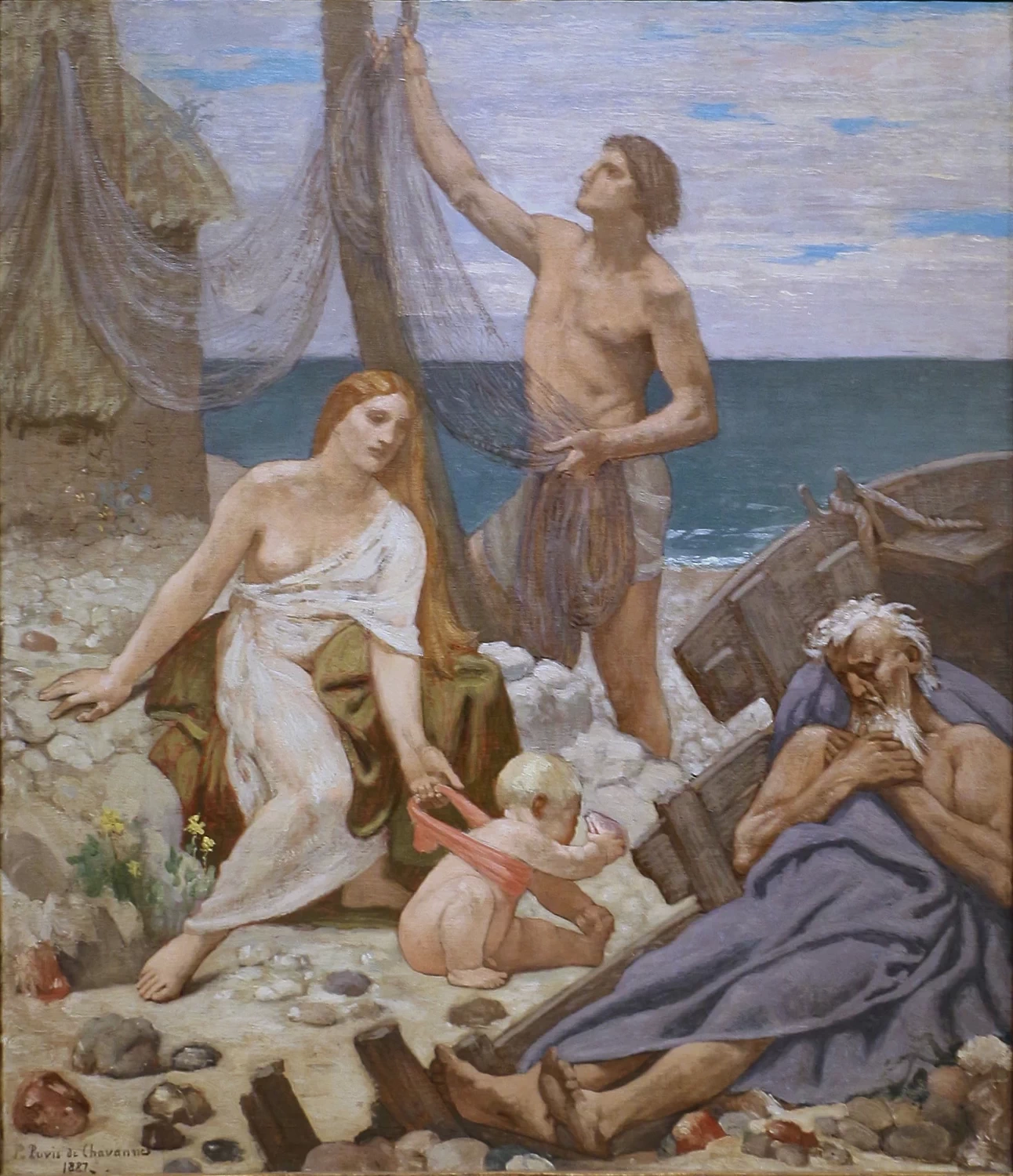 Pierre Puvis de Chavannes - la famiglia del pescatore